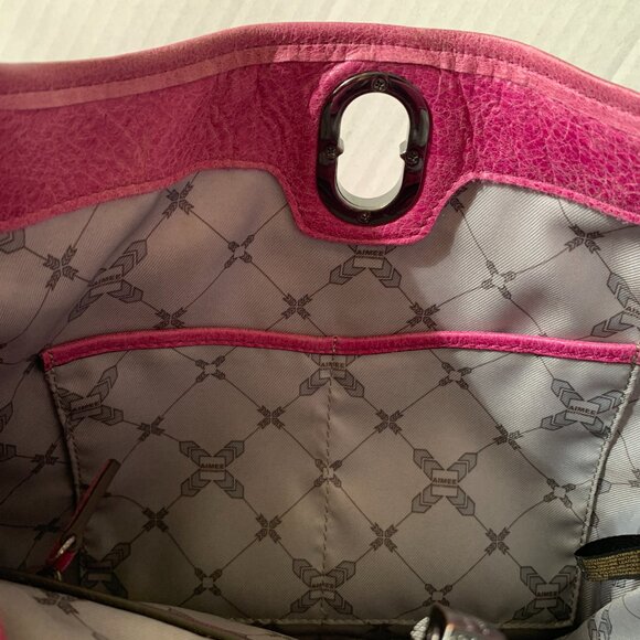 Aimee Kestenberg Leather Shoulder Crossbody Purse Bag All For Love Pink - Picture 10 of 12